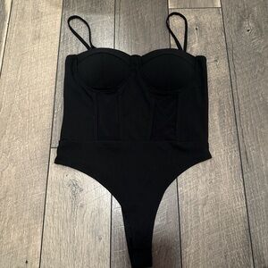 Haute Monde Black Bodysuit